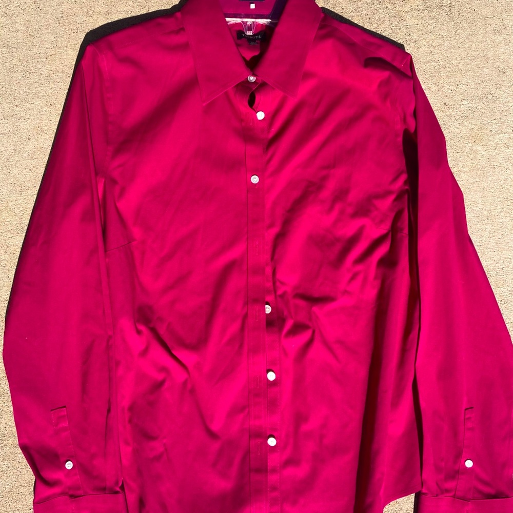 Talbots Maroon Button Down